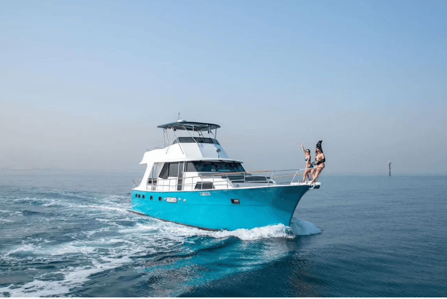 Hatteras 64ft yacht rental in Dubai