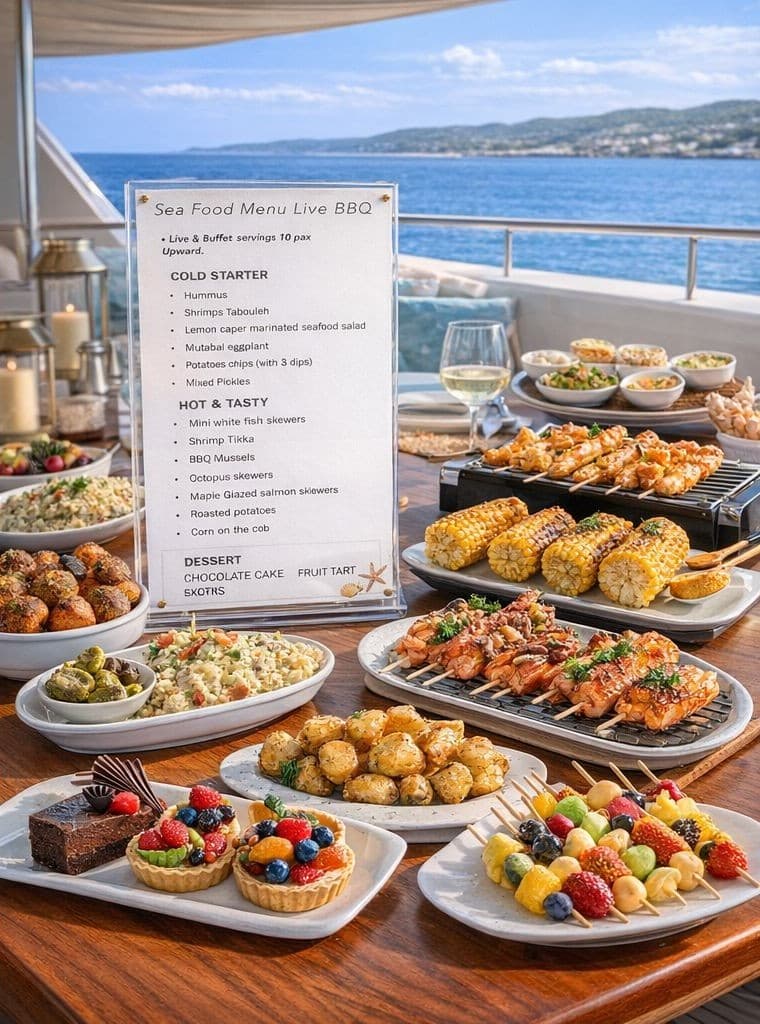 Sea Food Menu Live BBQ